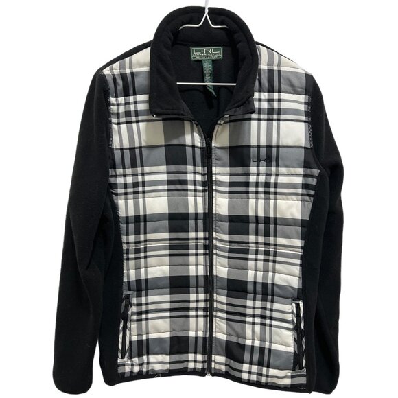 Lauren Ralph Lauren Jackets & Blazers - 0146 LRL Lauren Ralph Lauren Full Zip Plaid Jacket Womens Black&White